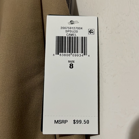 NWT LAUREN RALPH LAUREN NEW Women's Camel Straight Flat Front Dress Pant… - Picture 6 of 7